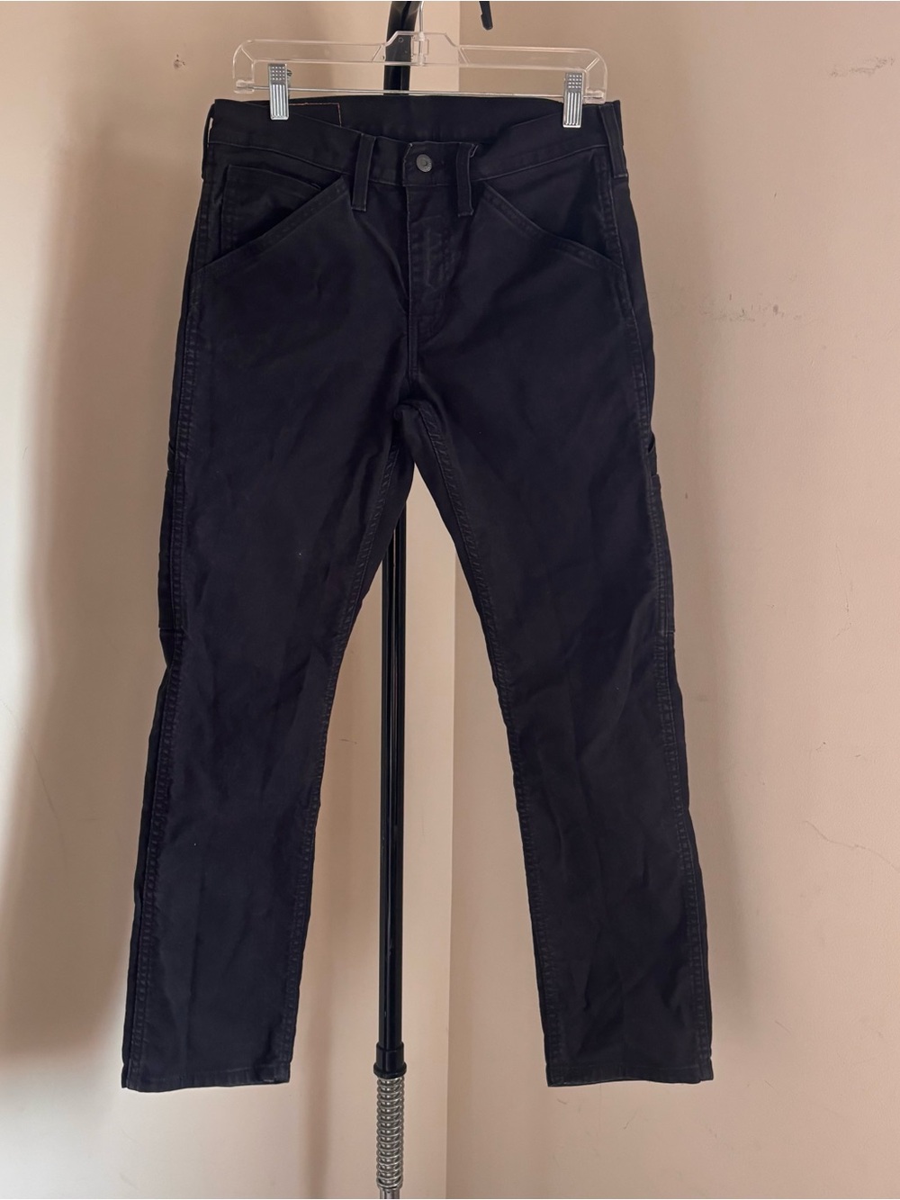 Levi's Black Workwear Slim Straight utility pants